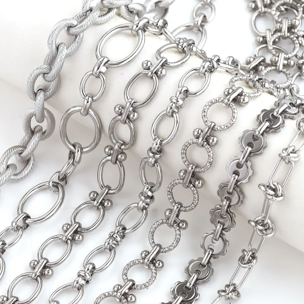 

10 Meter DIY Stainless Steel Chain - Handmade Linked Chain for Jewelry Making