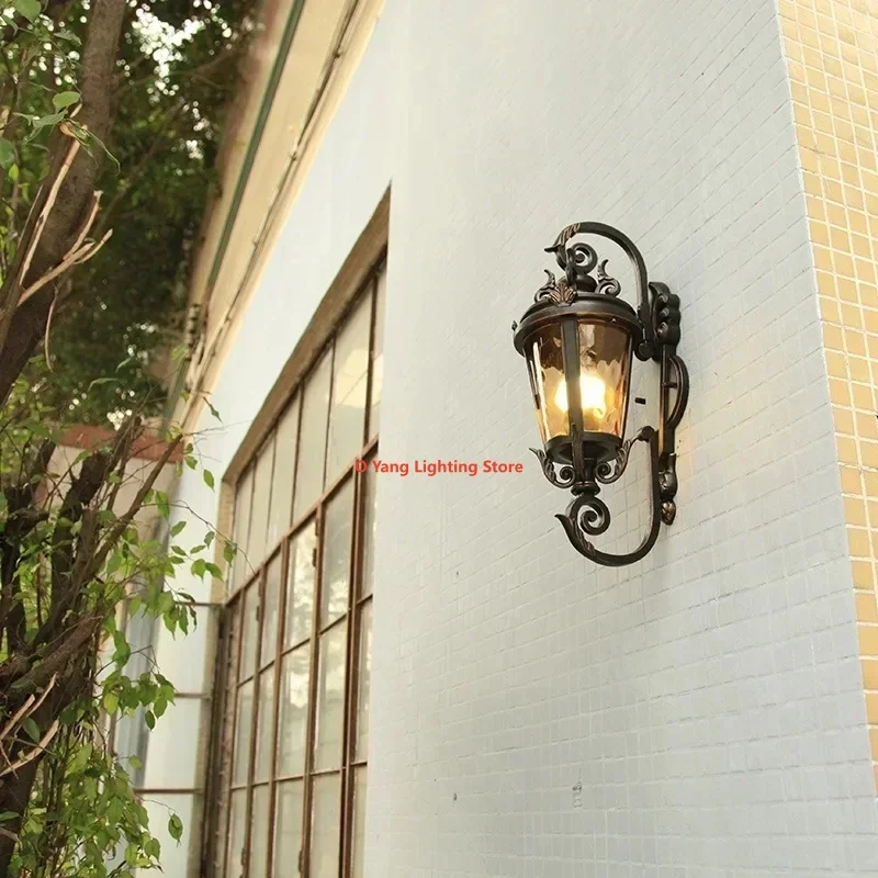 Outdoor Wall Sconce Light Vintage Garden Lamp Street Lighting Luminarie for Balcony Porch Country House