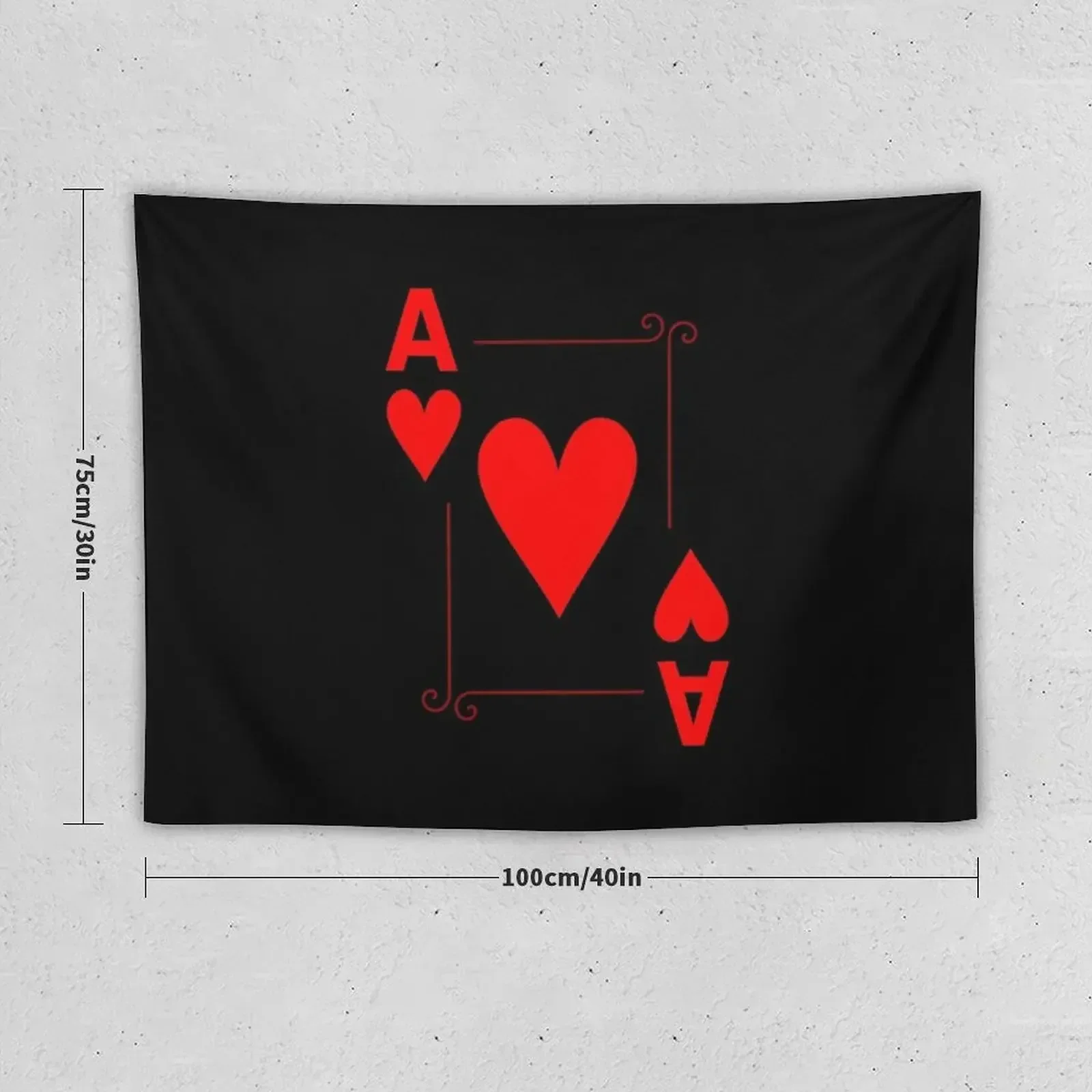 Ace of Hearts Poker Tapestry Decoration Pictures Room Wall Wall Deco Kawaii Room Decor Tapestry