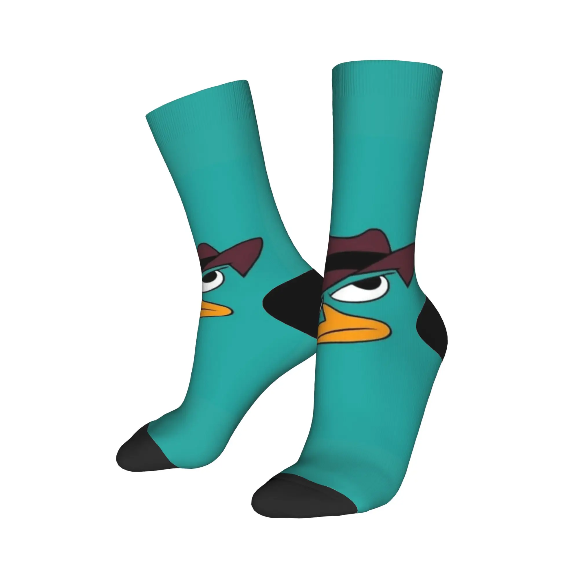 Calcetines de hombre Perry the Platypus Funny (2) Medias Calcetines cómodos antideslizantes Calcetines de ciclismo de diseño de moda de invierno