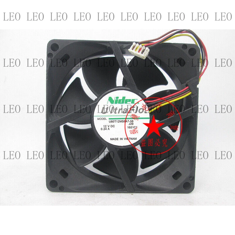 

DD for Nidec U80T12MS6A7-58 8025 0.24A magnetic levitation 4-wire PWM cooling fan