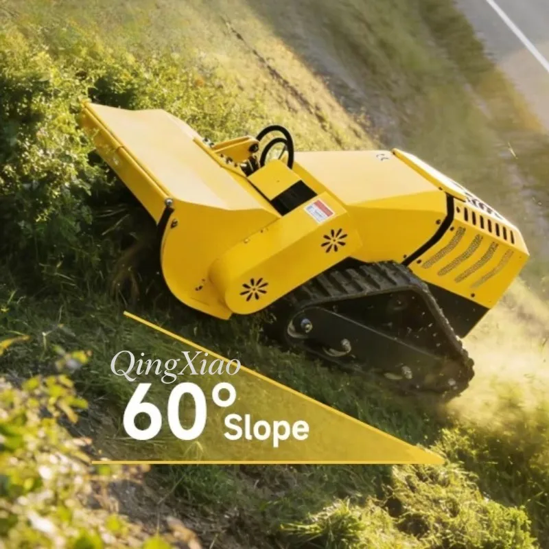 Durable 60 Degree Slope Tracked Lawn Mower For Steep Terrain Efficient Grass Cutting Machine For Hillside Vegetation Management