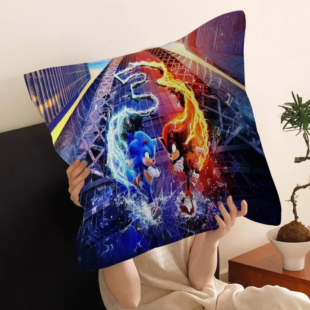 Cartoon S-Sonics Maple Design Cushion Cover Happy Autumn Harvest decor Holiday Decorati Pillow Cover - view 5