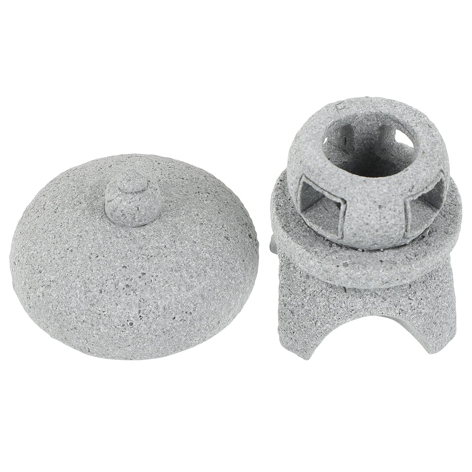 

Bluestone Lantern Pavilion Statue Simple Shape Micro Landscape Ornament Garden Decoration Indoor Outdoor Miniature Scene