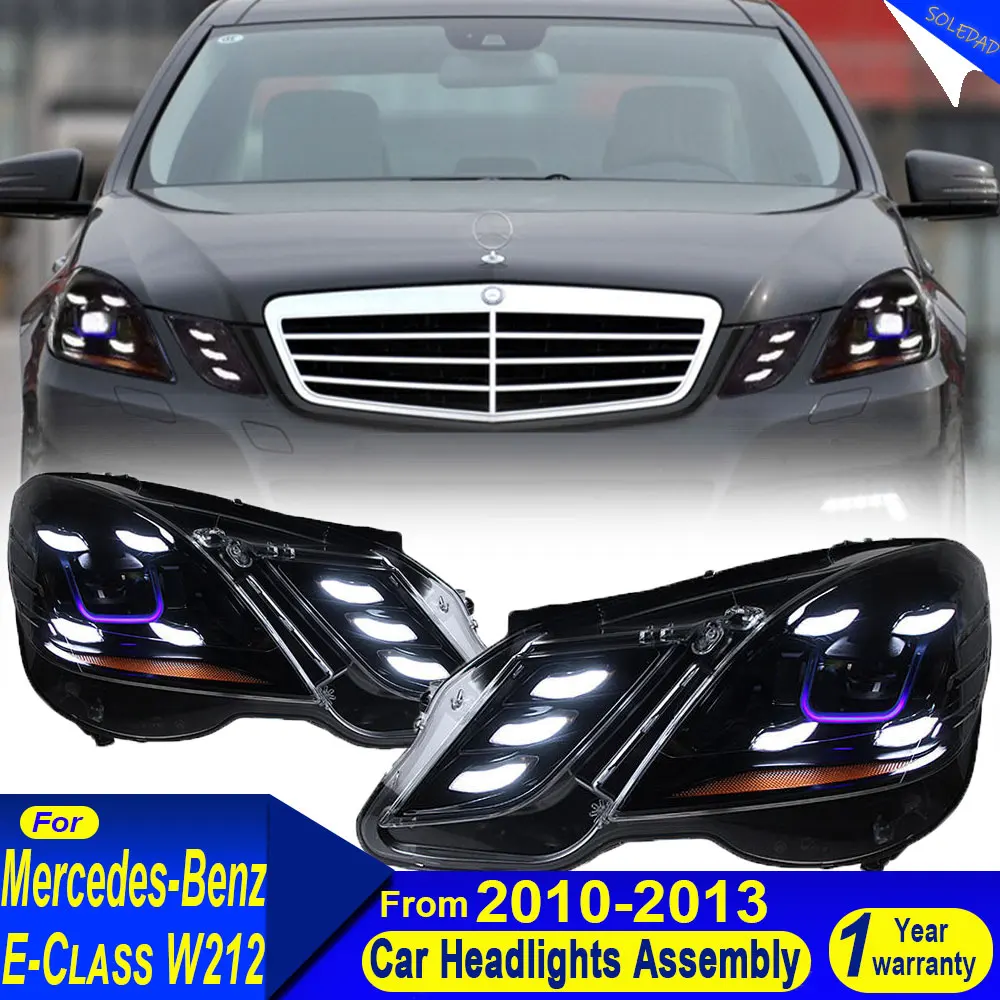 Car Headlight For Mercedes-Benz E-Class W212 2010 2011 2012 2013 LED Head Lamp Upgrade DRL Daytime lamp Assembly Plug And Play