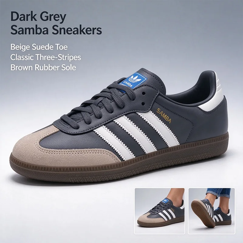 Adidas SAMBA OG W JR0913 Retro Leather Suede Sneakers Men Women Flat Casual Daily Walking Shoes Free returns