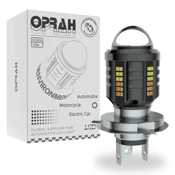 H4 Motorcycle Headlight BA20D H6 P15D H4 Led Bulbs High Power Canbus No Error Hi Lo Beam Motorcycle Accessories White 6000K 12V