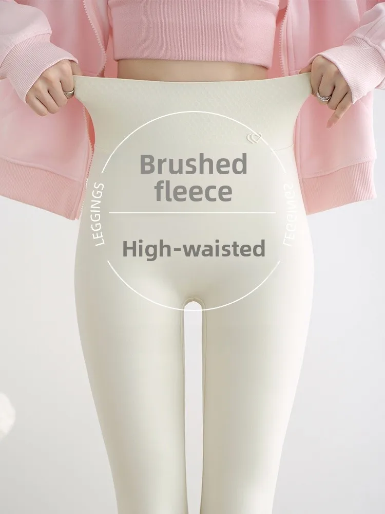 

Брюки для йоги из овчины с высокой талией, женские длинные брюки, верхняя одежда, зимние брюки для подтяжки живота, подтягивающие ягодицы, подтягивающие брюки