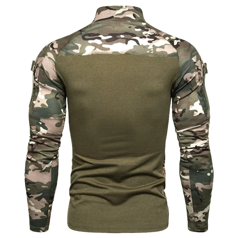 Herren Taktisches Sweatshirt Outdoor Hoodies Männer Frühling Herbst Langarm Pullover Leichte Stehkragen Slim Fit Sweatshirts – Detail 7
