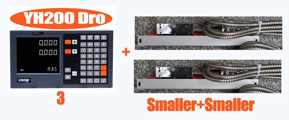 Digitale Uitlezing Dro Set YH200 Display Lineaire Schaal Kit Lineaire Encoder 5U 5V Ttl Voor Draaibank Mill Cnc Machines 2023 2/3 As