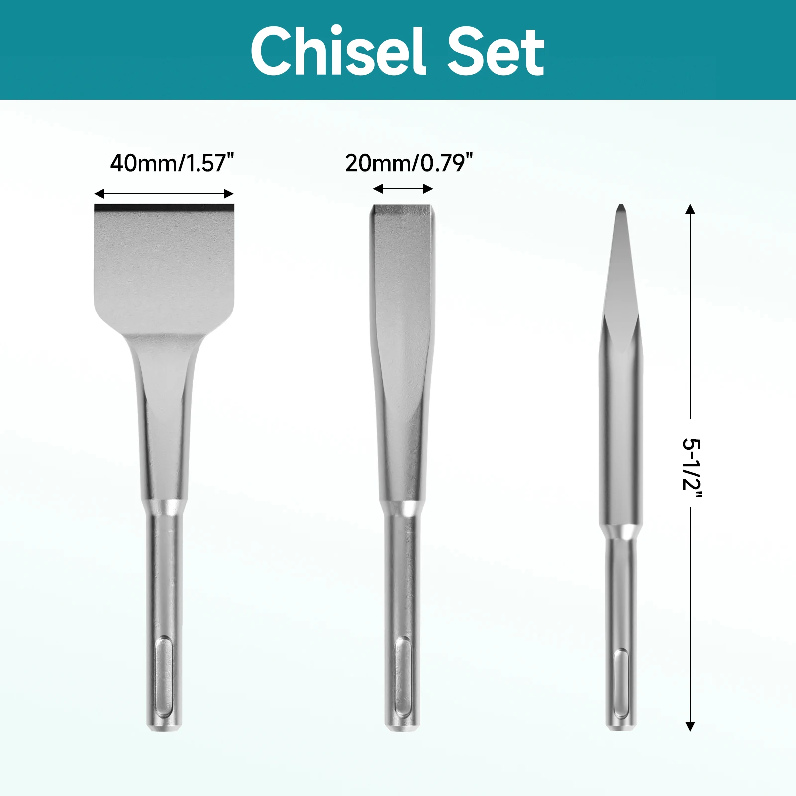 9pcs Drill Bits Set Tungsten Carbide Metalworking Bit Chisel Masonry Tools For Concrete Stone