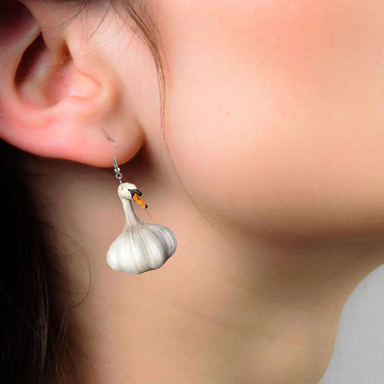 Acrylic Garlic Duck Drop Earrings Hanging Funny Earrings for Women Costume Party Accessories 2025