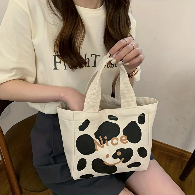 

1 canvas bag, women's handbag, office worker's bento bag, rice box bag, student's portable handbag for going out