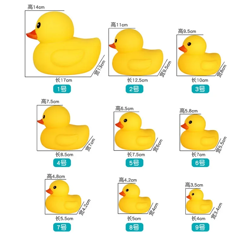 Cute Duck with Grips for Kids Bath Toys Soft Rubber Floating Ducks Bath Games Fun Gifts for Kids and Babies Presentes Divertidos