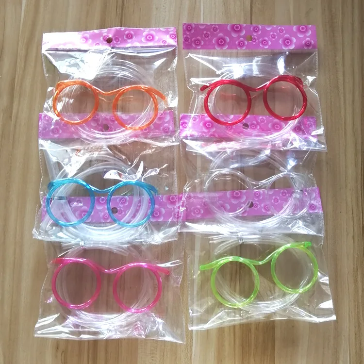 1PCS Novelty Gags Practical Jokes Fun Soft Plastic Straw Funny Glasses Drinking Toys Party Joke Kids Baby Birthday Party Toys view 2