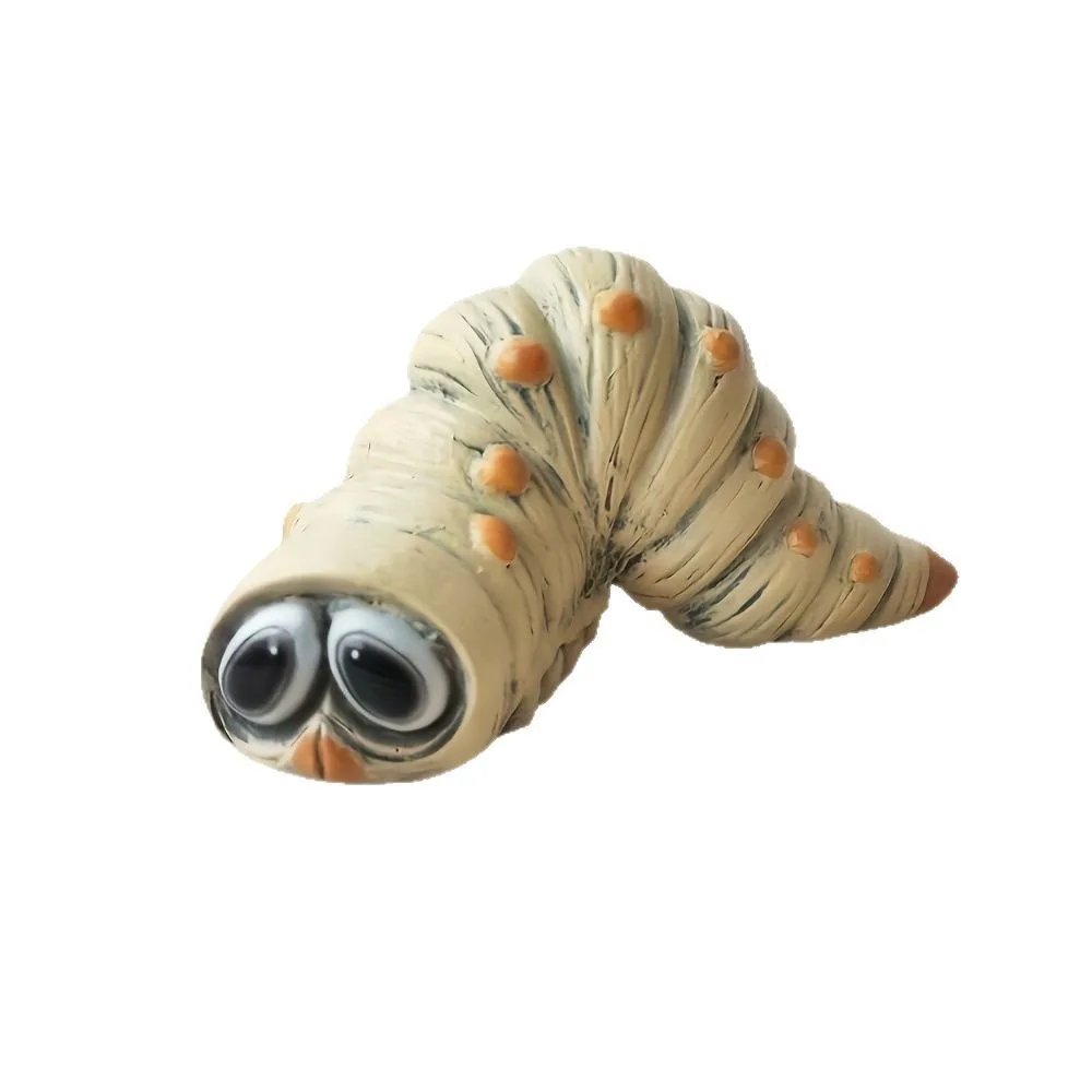 مضحك في الهواء الطلق كاتربيلر تمثال الراتنج الحرفية نابض بالحياة حديقة دودة زخرفة اليدوية الحيوان تمثال هالوين ديكورات للباحة #1