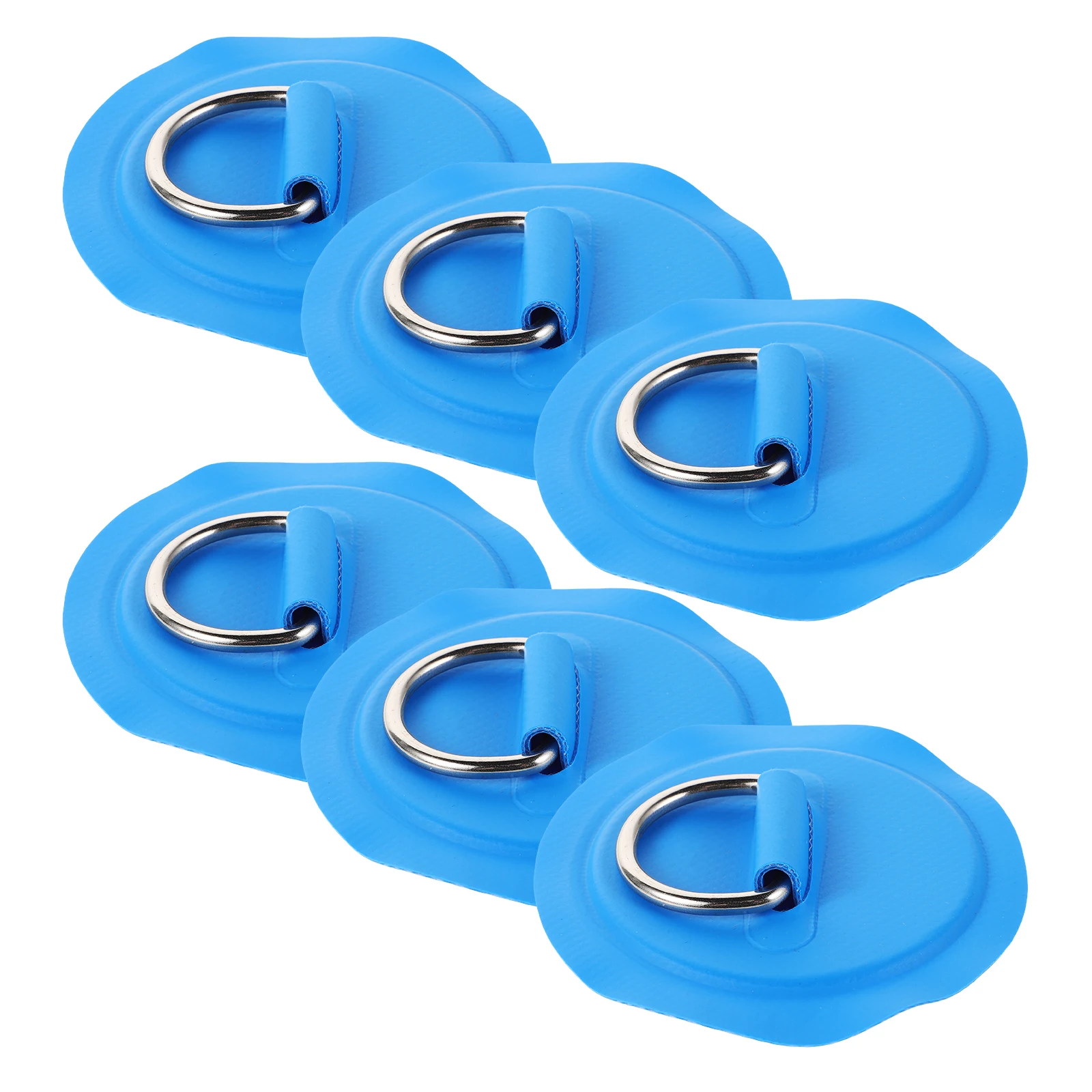 

6pcs Stainless D Rings 8CM PVC Patches Inflatable Paddleboard Kayak Supplies Multifunction Buckle Cord Paddleboard Rings Hooks