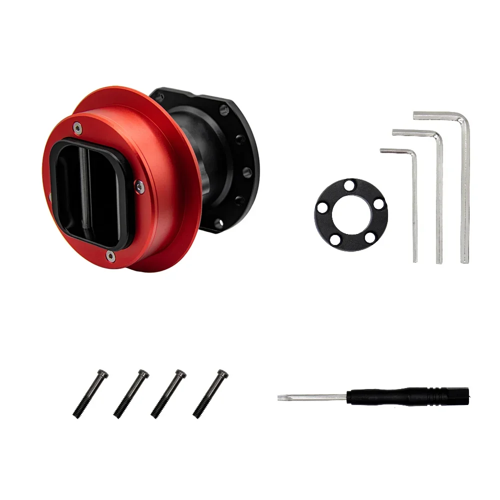 Pacote QR2 Pro em estoque (tipo C) para base Fanatec, lado da roda QR2 Pro e liberação rápida lateral da base QR2 (porta tipo C)