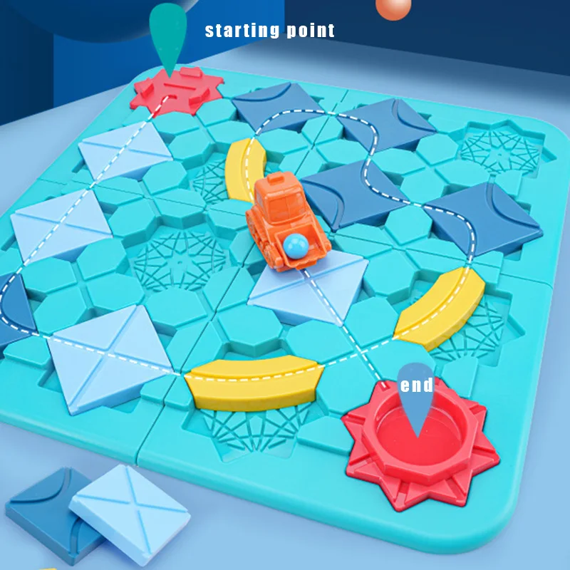ของเล่นสร้างถนนเชิงตรรกะ เกมกระดานที่น่าสนใจ ของเล่นเพื่อการศึกษาในช่วงต้น ของขวัญที่ยอดเยี่ยมสำหรับเด็ก