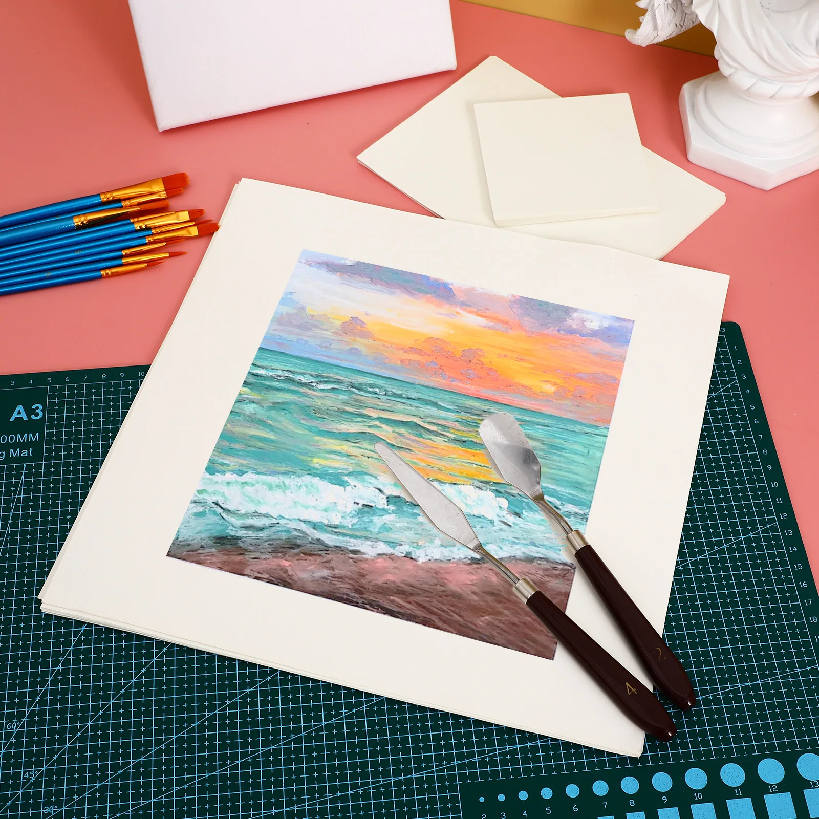 

Watercolor Painting Sheets Loose Drawing Thick Blank Sketch Sheets For Oil Painting Supplies Artist Paper Bulk Canvas
