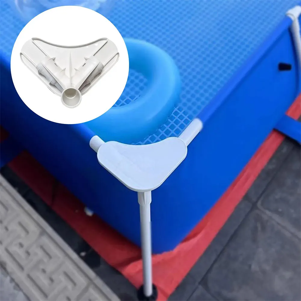Soporte de esquina para marco de piscina, adaptador de tres vías, soporte de conector de esquina para piscina, pieza de repuesto para accesorios de piscinas sobre el suelo