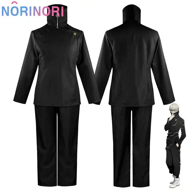 Inumaki Toge Cosplay Anime Jujutsu Kaisen Toge Inumaki Cosplay disfraz peluca Top pantalones uniforme escolar hombres mujeres disfraces de Halloween