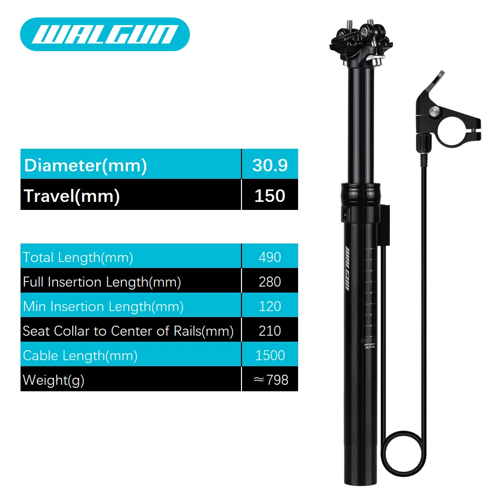 SP27A Fiets Zadelpen Dropper voor Mtb 27.2/30.9/31.6mm Afstandsbediening Fiets Telescopische Zadelpen Hydraulische midden Externe Kabel