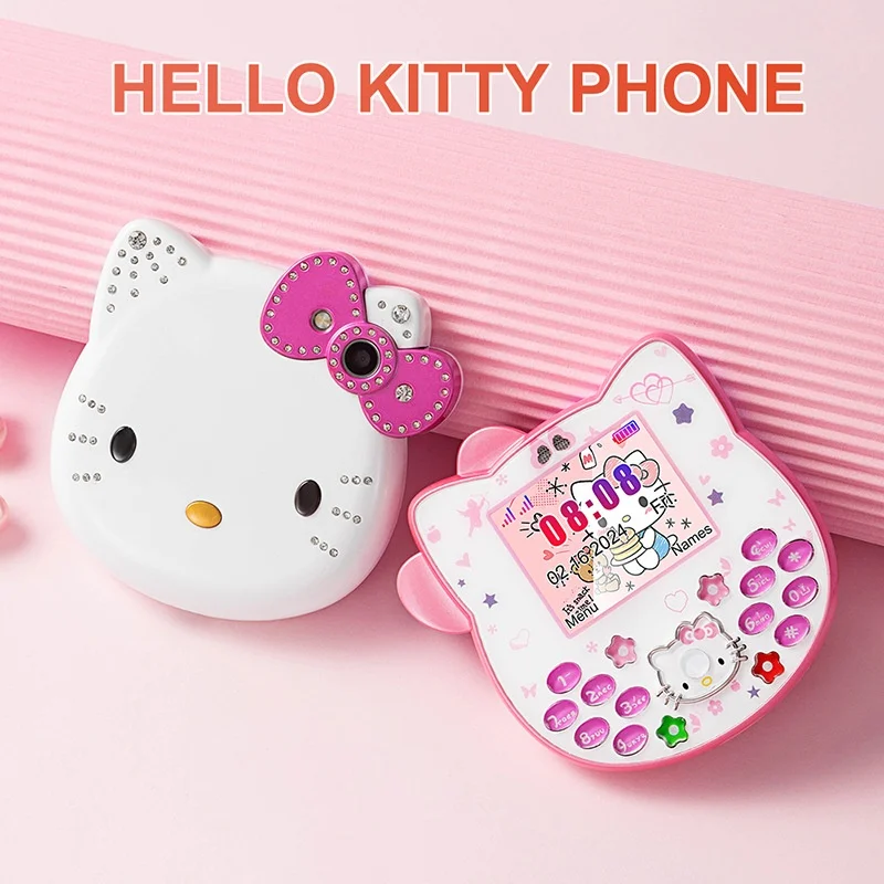 

Новинка Sanrio Kawaii Hello Kitty Мини телефон мультфильм дети Taiml милый телефон фестиваль День рождения модные игрушки для девочек подарок на день ребенка