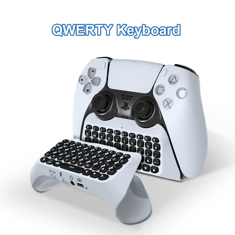 

PS5 QWERTY клавиатура Bluetooth 3,0 контроллер панель чата для контроллера Playstation 5 Встроенный динамик геймпад клавиатура