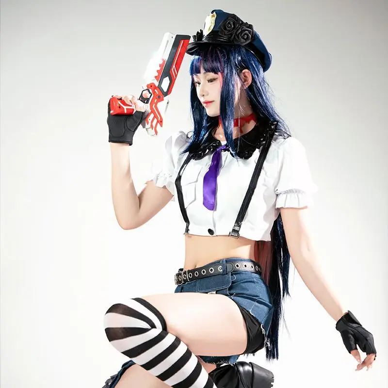 Strap socks, angel cosplay costume, Pandi Stoow scarf, police uniform, cosplay costume