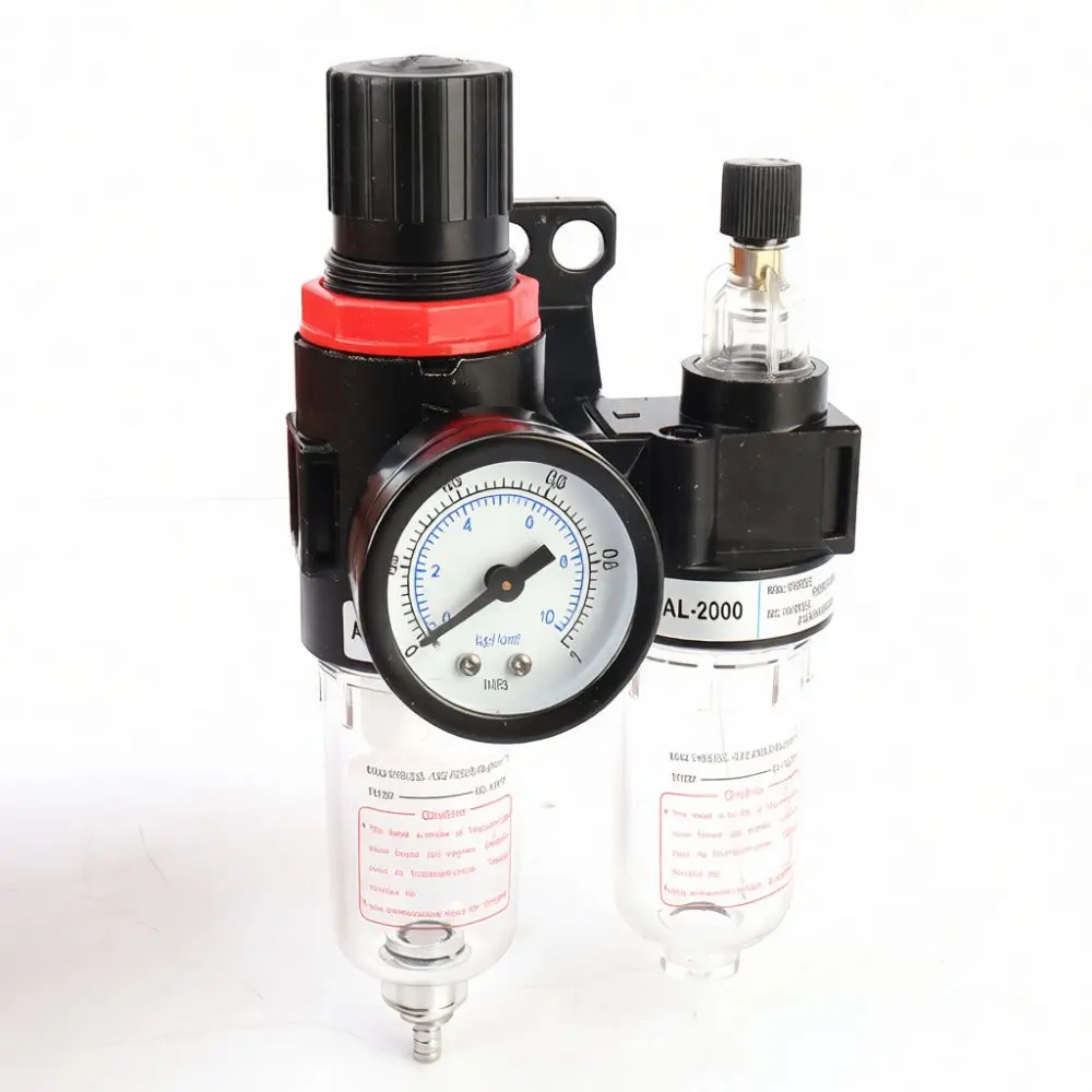 Professional AFC2000 Pneumatic Air Source Treatment Filter Regulator Lubricator Combo Moisture Separator Pressure Gage