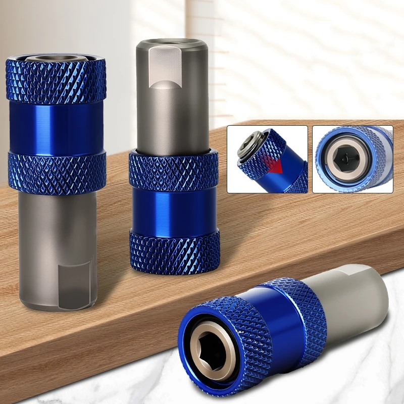 10mm Threaded to 1/4 Inch Hex Adapter Long-Lasting Automatic-Locking Hex Shank Adapter Quick Release Drill Converter Metal