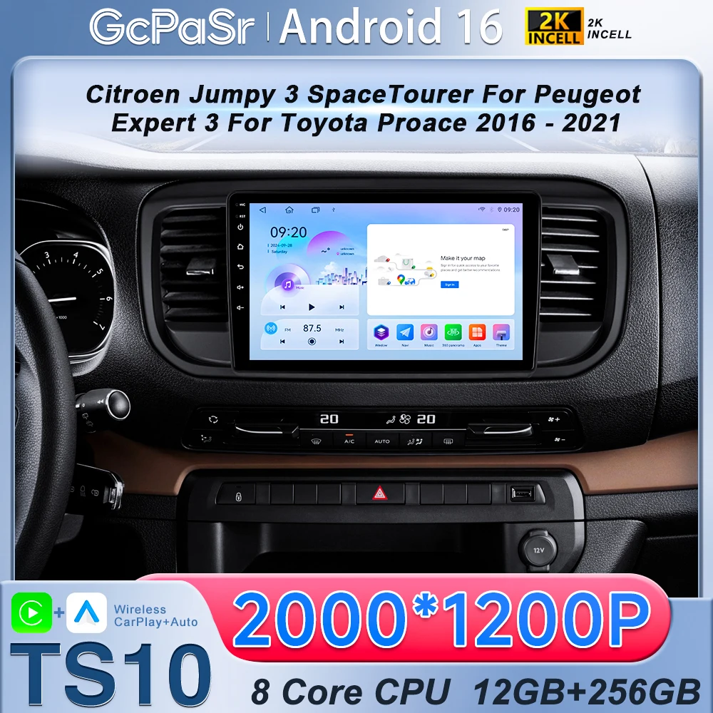 Android 16 Car For Citroen Jumpy 3 SpaceTourer For Peugeot Expert 3 For Toyota Proace 2016 - 2021 AutoRadio Stereo Multimedia P