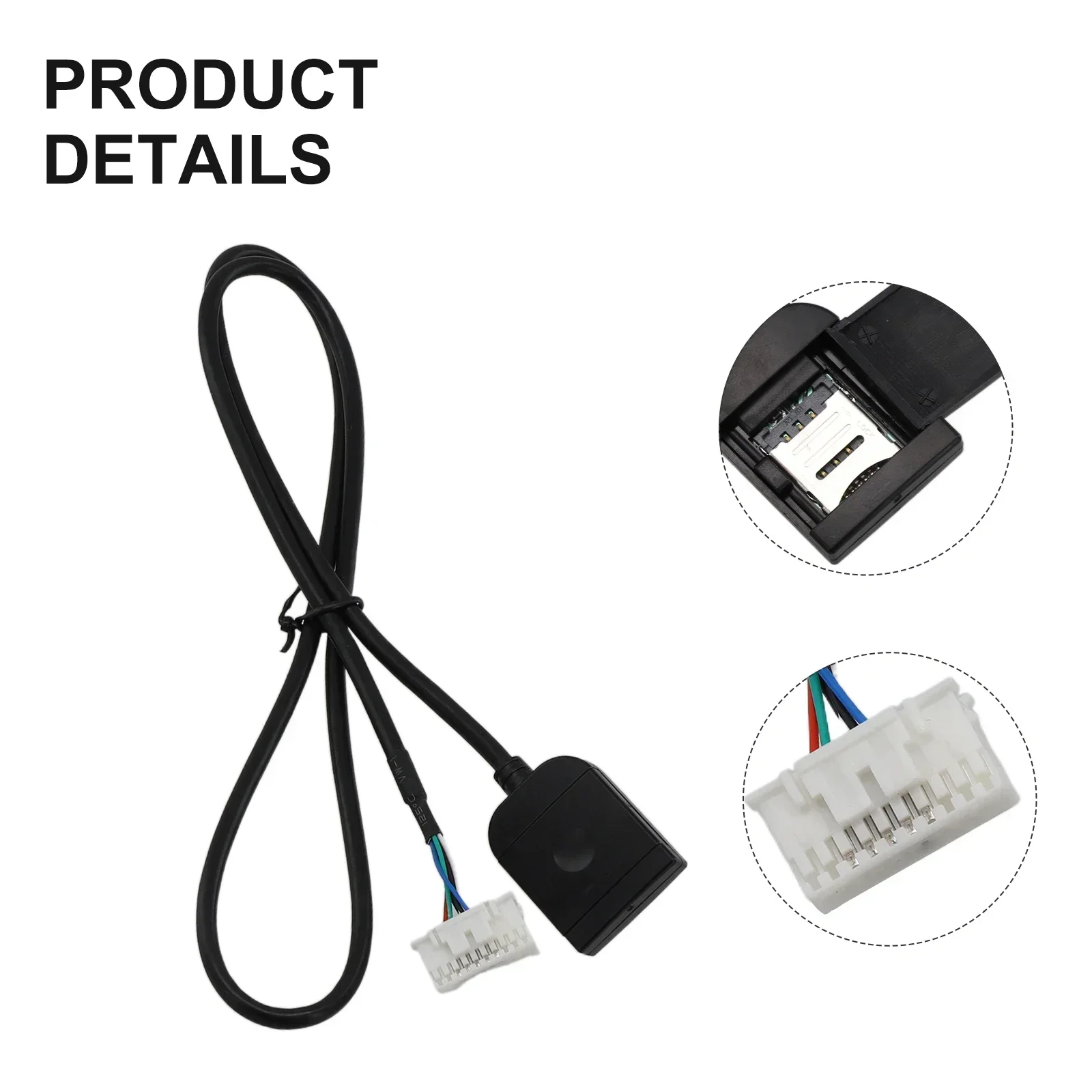 For Radio Multimedia Gps 4G 20pin Sim Card Slot Adapter Cable Connector Replancement Part Automotive Accsesories