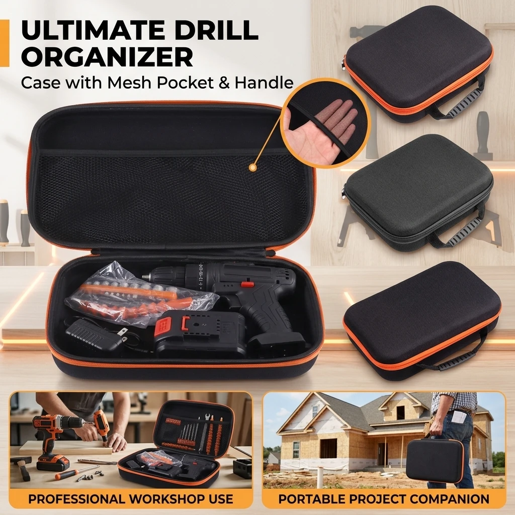 Square Pure Black Oxford Cloth Storage Bag for Outdoor Tool Kit Accessories Pack Durable Organizer for Gardening And Camping Ess