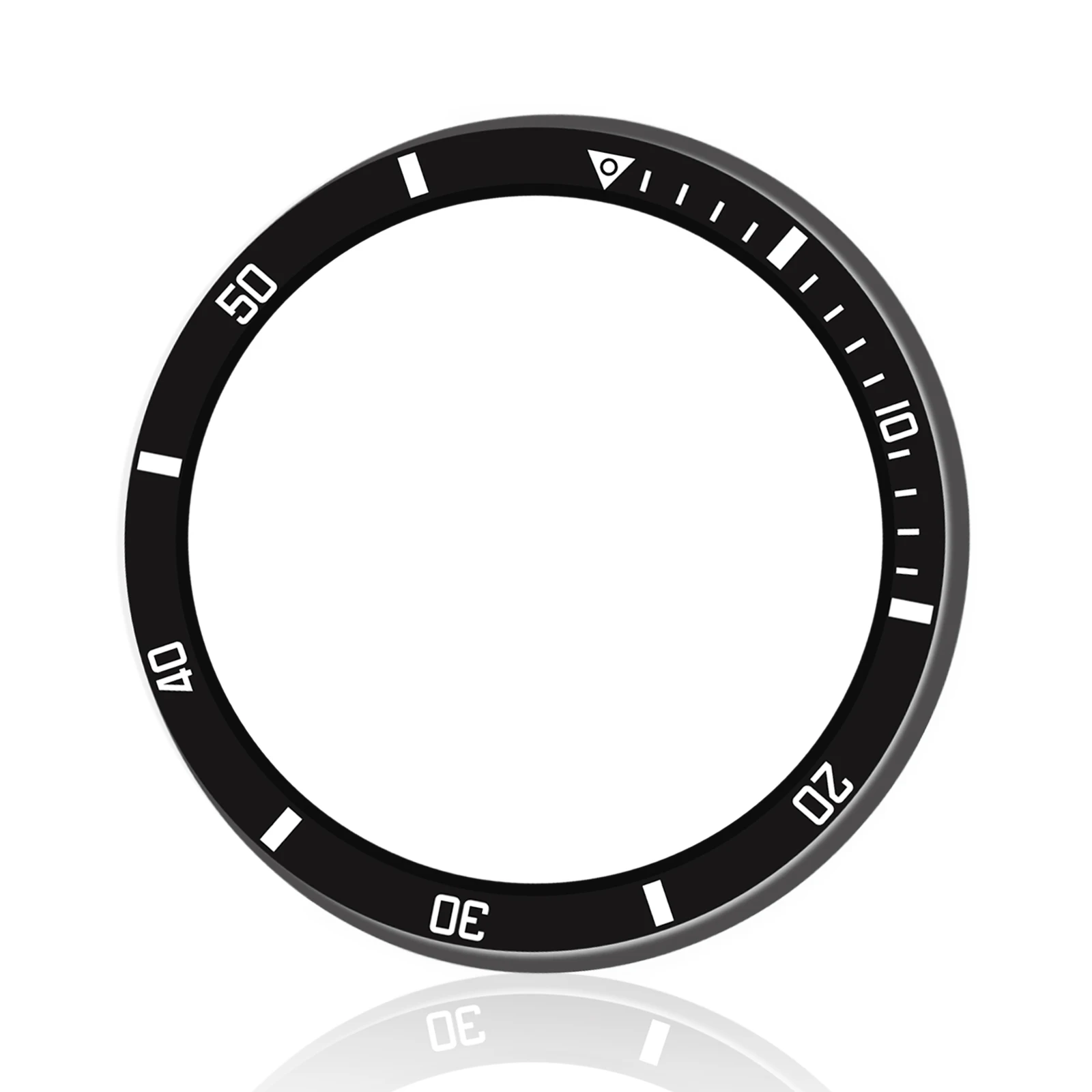 Style A For Samsung Galaxy Watch8 40mm Watch Bezel Aluminum Alloy Protective Ring - Black  /  White Markings