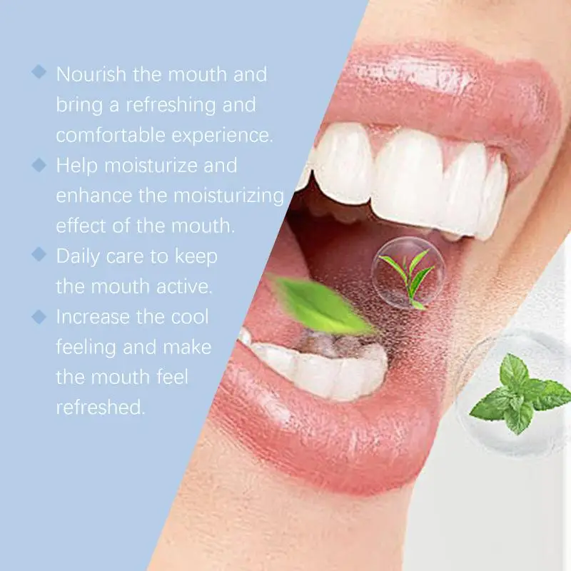 Hot！Breath Freshener Spray 50ml Mint Oral Care Moisturizing Odor Removal for Dry Mouth Long Lasting Fragrance
