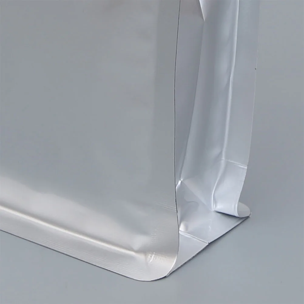 

20pcs Self Standing Seal Bag Food Grade Aluminum Foil Packaging Pouch Snack Tea Coffee Nut Storage Bag 24X14X6Cm Silver Stand Up