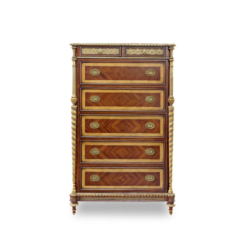 

Windsor Castle series high chest cabinet European style seven chest cabinet solid wood chest cabinet bedroom storage