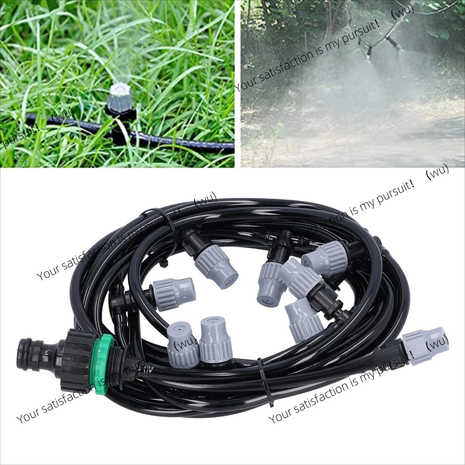 for 10m 32.8ft 4/7 Irrigation Hose with 10 Misting Sprayer Nozzles Garden Greenhouse Terrace Watering System Irrigation Pipe