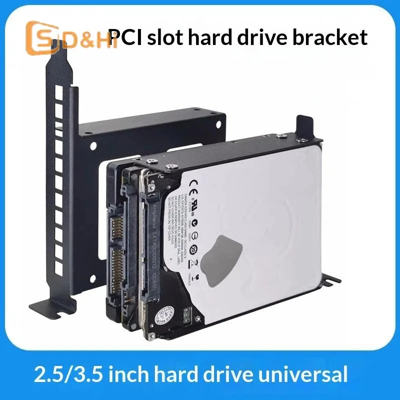Desktop Computer Case SSD HDD Universal Hard Drive Bay PCI Card Slot Expansion Rack Suitable For 2.5-inch/3.5-inch Hard Drives