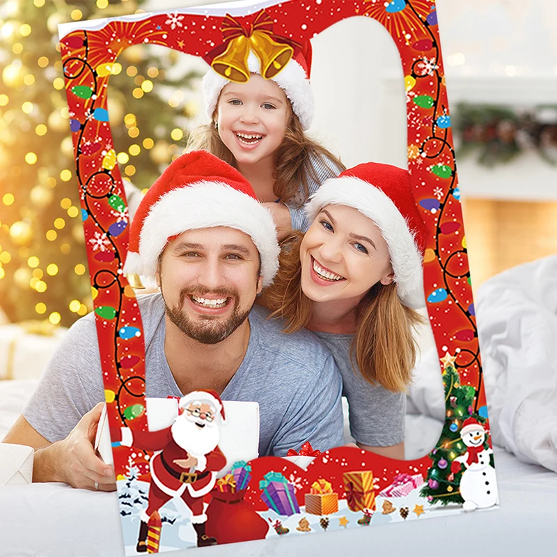 Christmas Photo Props Merry Christmas Decor For Home Snowman Xmas Santa Claus Gifts