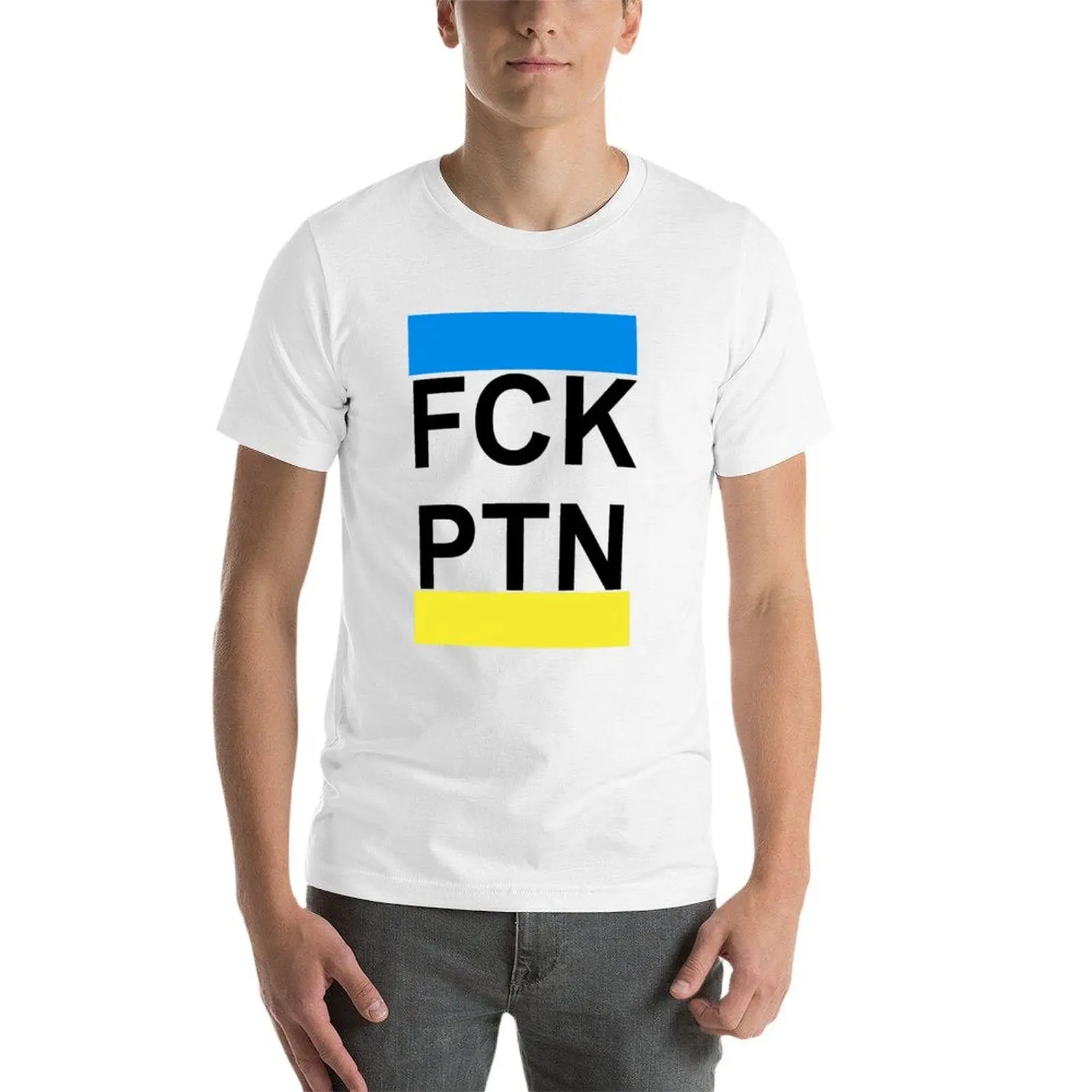 FCK PTN تي شيرت قطن تي شيرت رجل 100% تي شيرت رجل عادي تي شيرت