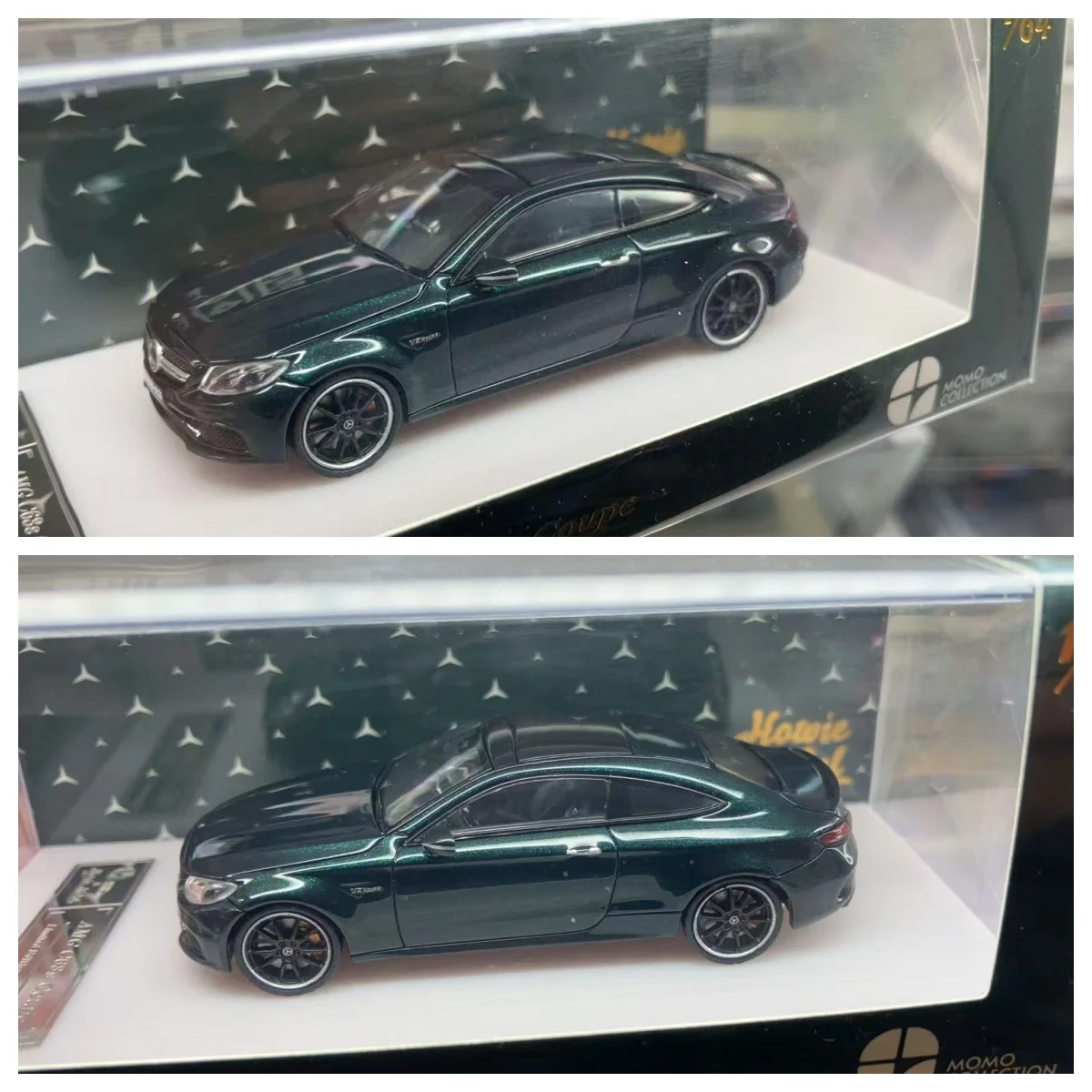 HM 1/64 MB C63s Coupe émeraude moulé sous pression modèle de voiture Collection édition limitée jouets de loisirs