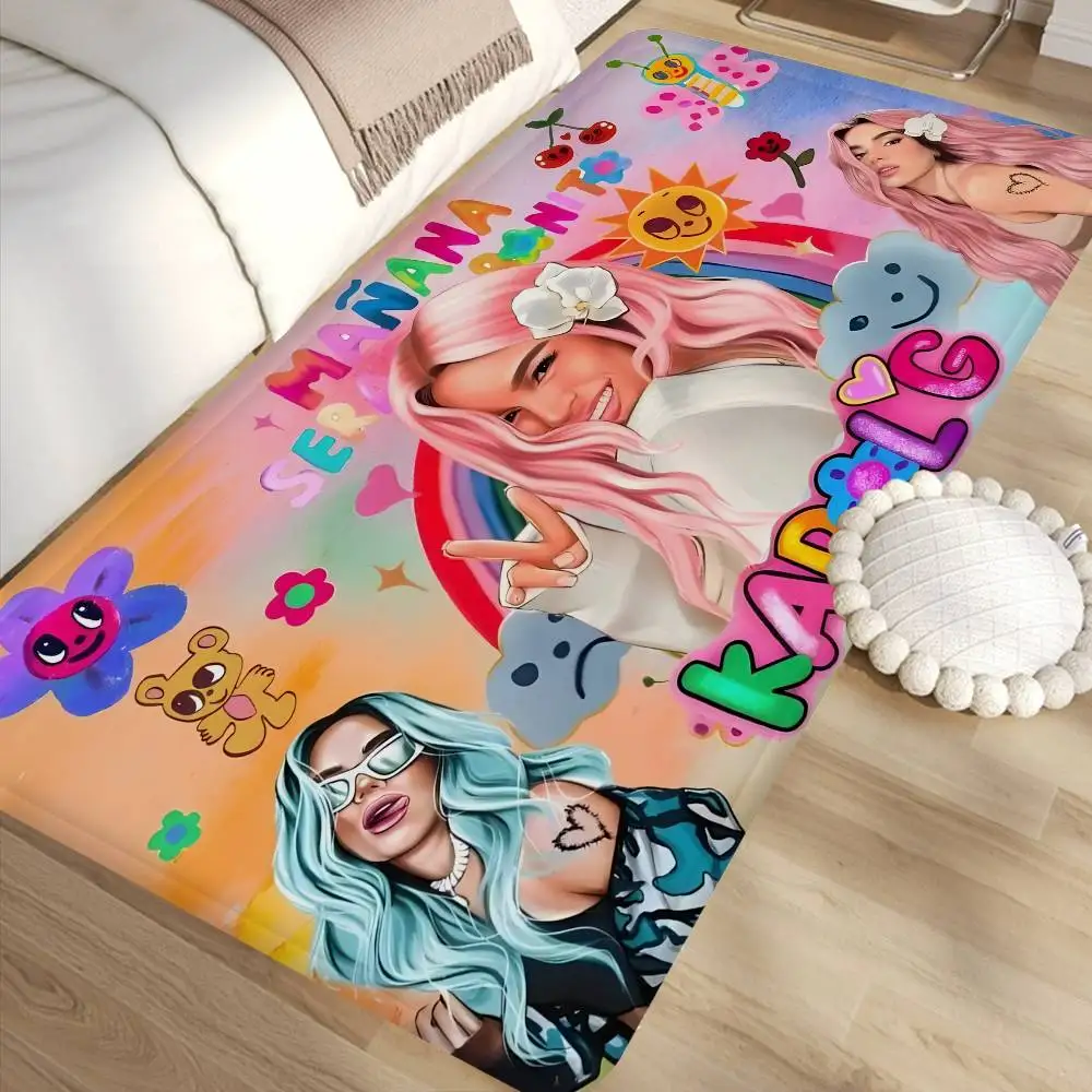 K-Karol G Tropicoqueta Door Mat Kids Room Bedroom Decoration Balcony Anti-Slip Doormat Living Room Doormat Area Rug