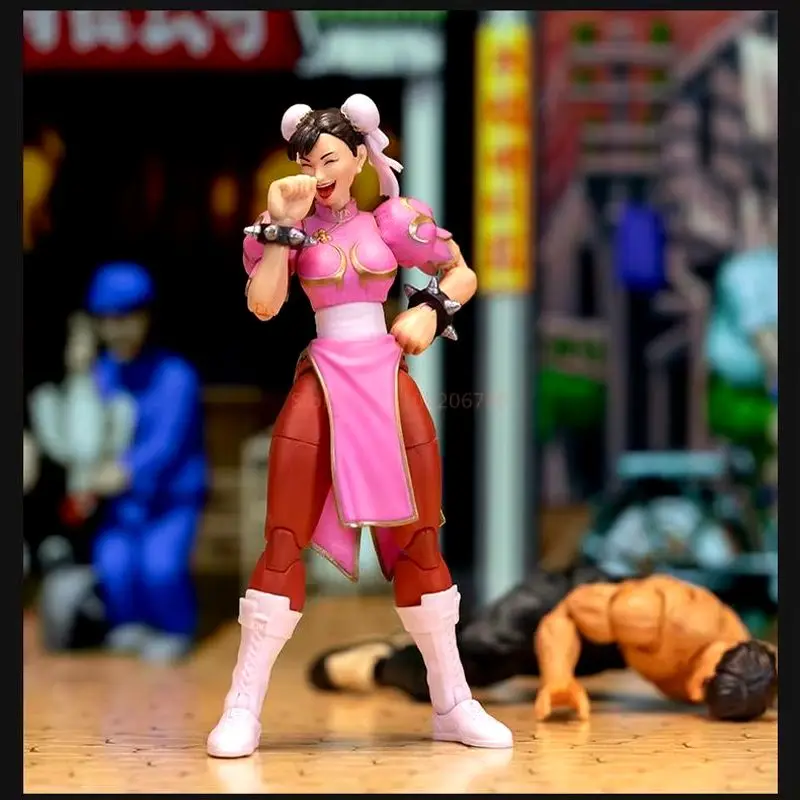 In Stock Jada toys 6-inch DIY Street Fighter 2 SDCC limited edition Spring Pink Action Figure Model Toys Gifts