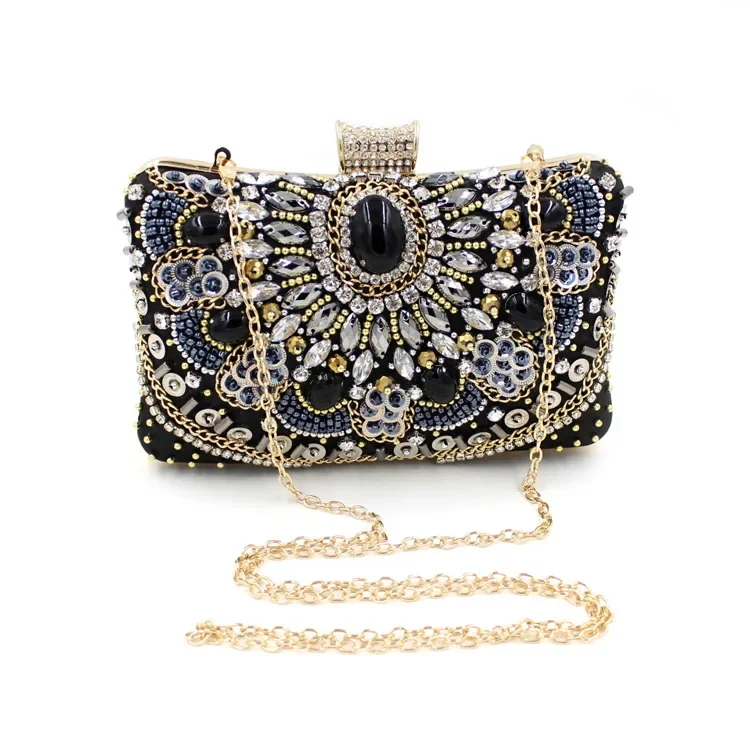 Lawaia Phone Case Diamond Pearl Banquet Handbag Paired with Cheongsam 1pc Evening Dress Bag Handmade Crossbody Chain Bag