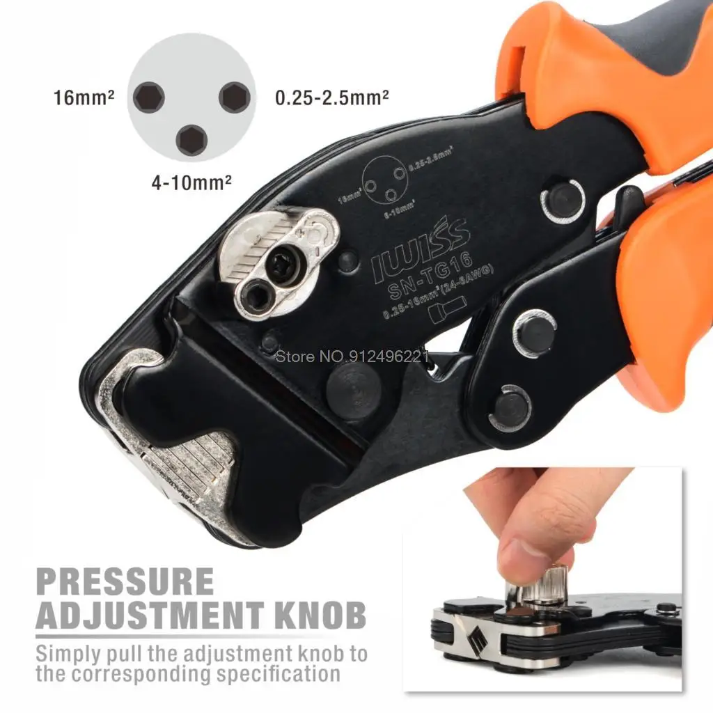 

0,25-16 мм2 (24-6AWG) Клещи для обжима наконечников Щипцы для проводов Саморегулирующийся квадратный обжимной инструмент для наконечников наконечников проводов