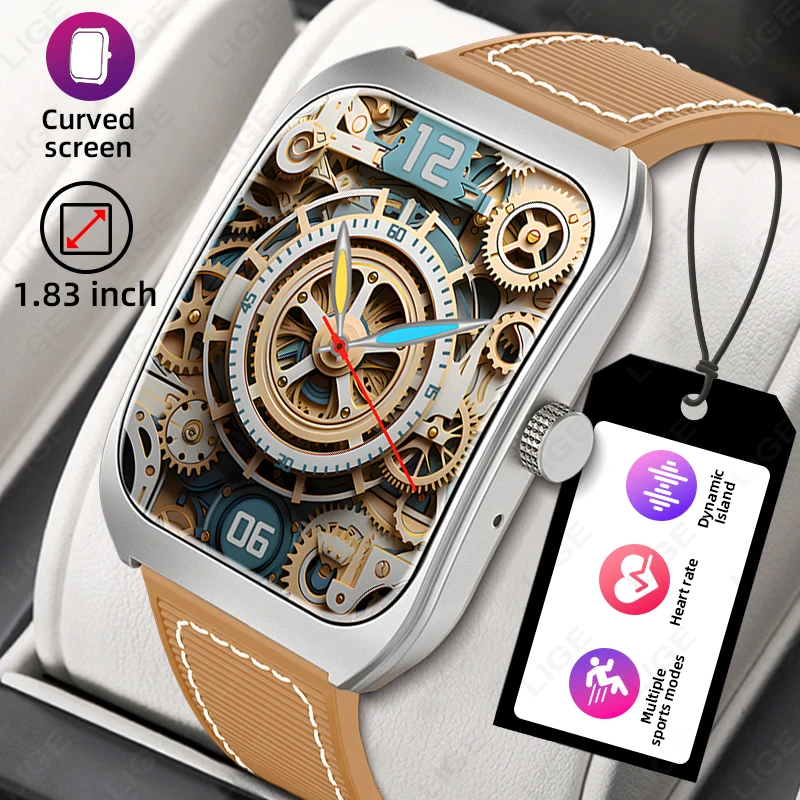 

LIGE Спортивный фитнес-трекер Смарт-часы с полным сенсорным экраном 2025 Новые Bluetooth-вызовы Голосовой помощник Смарт-часы для женщин и мужчин