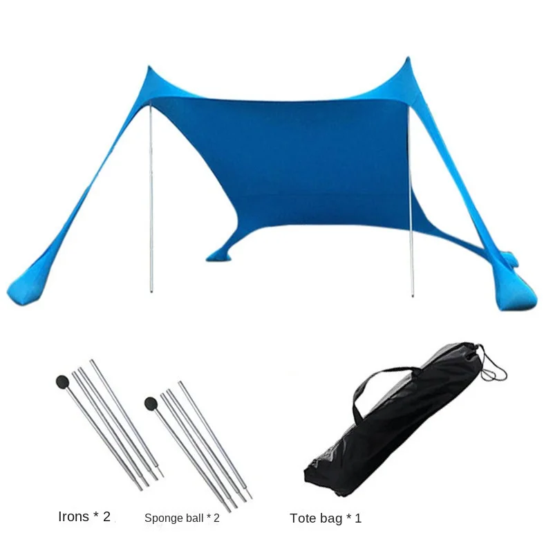Camping Tent Windproof Pop Up Awning Outdoor Beach Sun Shade UV Ultralight Beach Canopy Tents for Camping Fishing Picnics image 3